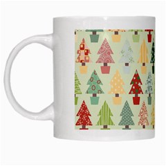 Christmas Tree Pattern White Mugs