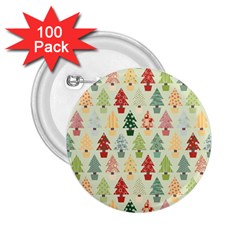 Christmas Tree Pattern 2 25  Buttons (100 Pack)  by Valentinaart