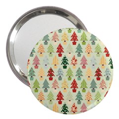 Christmas Tree Pattern 3  Handbag Mirrors by Valentinaart