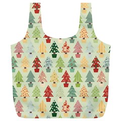 Christmas Tree Pattern Full Print Recycle Bags (l)  by Valentinaart