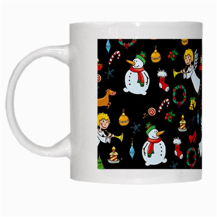 Christmas pattern White Mugs