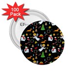 Christmas pattern 2.25  Buttons (100 pack)  Front