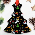 Christmas pattern Christmas Tree Ornament (Two Sides) Front