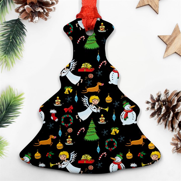 Christmas pattern Christmas Tree Ornament (Two Sides)