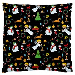 Christmas Pattern Large Cushion Case (two Sides) by Valentinaart