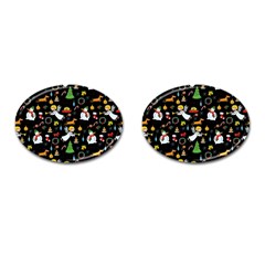 Christmas Pattern Cufflinks (oval) by Valentinaart