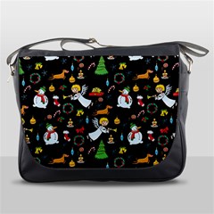 Christmas Pattern Messenger Bags by Valentinaart