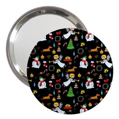 Christmas Pattern 3  Handbag Mirrors by Valentinaart