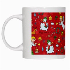 Christmas Pattern White Mugs by Valentinaart