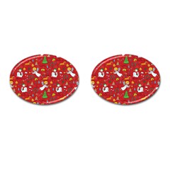 Christmas Pattern Cufflinks (oval) by Valentinaart