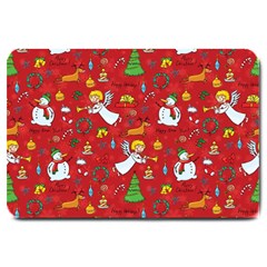 Christmas Pattern Large Doormat  by Valentinaart