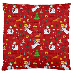 Christmas Pattern Large Cushion Case (two Sides) by Valentinaart