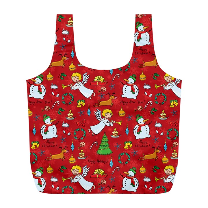 Christmas pattern Full Print Recycle Bags (L) 