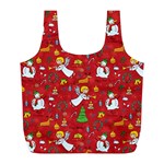 Christmas pattern Full Print Recycle Bags (L)  Back