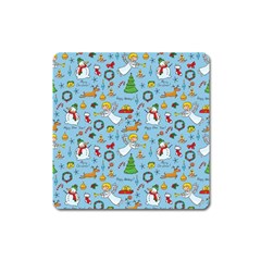 Christmas Pattern Square Magnet by Valentinaart