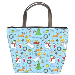 Christmas Pattern Bucket Bags by Valentinaart