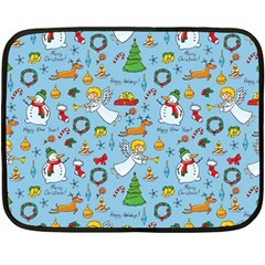 Christmas Pattern Fleece Blanket (mini) by Valentinaart