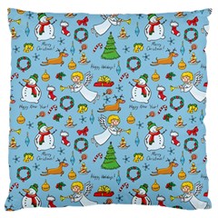 Christmas Pattern Large Cushion Case (two Sides) by Valentinaart