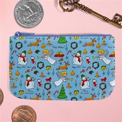 Christmas Pattern Large Coin Purse by Valentinaart