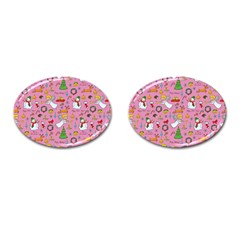 Christmas Pattern Cufflinks (oval) by Valentinaart