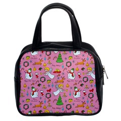 Christmas Pattern Classic Handbags (2 Sides) by Valentinaart