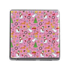 Christmas Pattern Memory Card Reader (square) by Valentinaart