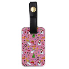 Christmas Pattern Luggage Tags (one Side)  by Valentinaart