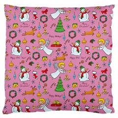 Christmas Pattern Large Cushion Case (one Side) by Valentinaart