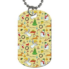 Christmas Pattern Dog Tag (two Sides) by Valentinaart