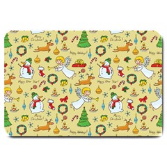 Christmas Pattern Large Doormat  by Valentinaart