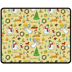 Christmas Pattern Fleece Blanket (medium)  by Valentinaart