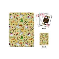 Christmas Pattern Playing Cards (mini)  by Valentinaart