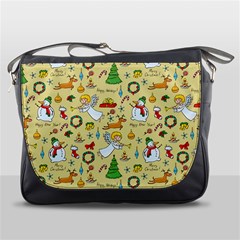 Christmas Pattern Messenger Bags by Valentinaart