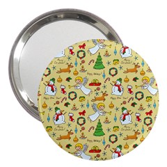 Christmas Pattern 3  Handbag Mirrors by Valentinaart