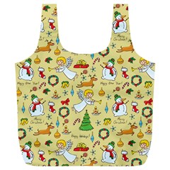 Christmas Pattern Full Print Recycle Bags (l)  by Valentinaart