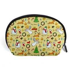 Christmas Pattern Accessory Pouches (large)  by Valentinaart