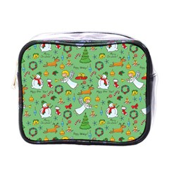 Christmas Pattern Mini Toiletries Bags by Valentinaart