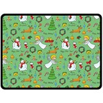 Christmas pattern Fleece Blanket (Large)  80 x60  Blanket Front