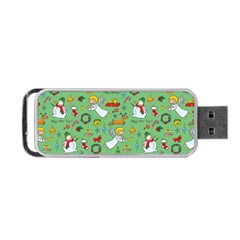 Christmas Pattern Portable Usb Flash (one Side) by Valentinaart