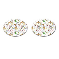 Christmas Pattern Cufflinks (oval) by Valentinaart