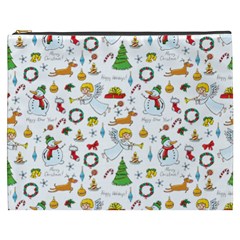 Christmas Pattern Cosmetic Bag (xxxl)  by Valentinaart