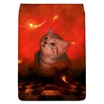 Cute Little Kitten, Red Background Flap Covers (L)  Front