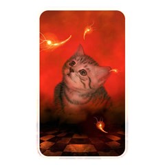 Cute Little Kitten, Red Background Memory Card Reader by FantasyWorld7