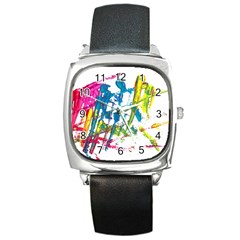 No 128 Square Metal Watch