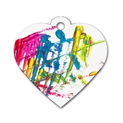 No 128 Dog Tag Heart (two Sides) by AdisaArtDesign