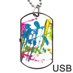 No 128 Dog Tag Usb Flash (two Sides) by AdisaArtDesign