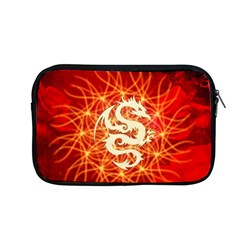 Wonderful Golden Dragon On Red Vintage Background Apple Macbook Pro 13  Zipper Case by FantasyWorld7