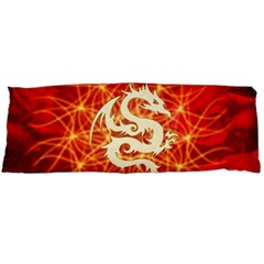 Wonderful Golden Dragon On Red Vintage Background Body Pillow Case (dakimakura) by FantasyWorld7