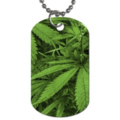 Marijuana Plants Pattern Dog Tag (one Side) by dflcprints