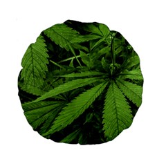 Marijuana Plants Pattern Standard 15  Premium Round Cushions by dflcprints